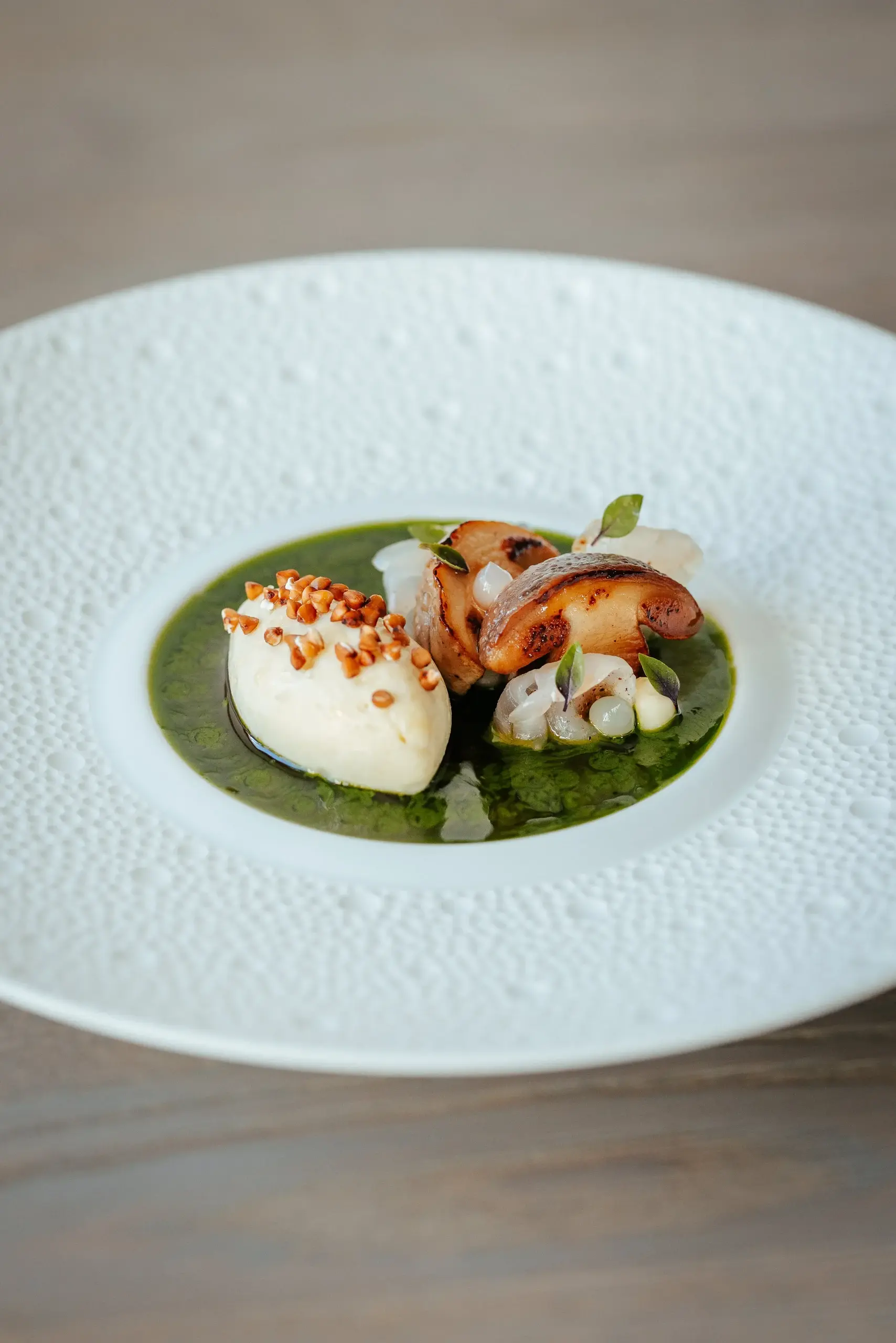 Pilzkomposition aus der Küche des Restaurant 141
